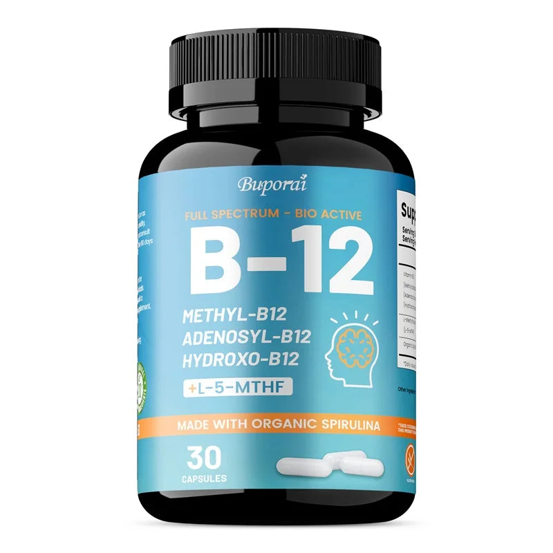 Vitamin B12 - Supports Energy, Focus, Mood, Improves Energy Levels, Thinking, Nervous System, Relieves Fatigue