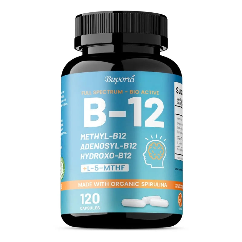 Vitamin B12 - Supports Energy, Focus, Mood, Improves Energy Levels, Thinking, Nervous System, Relieves Fatigue
