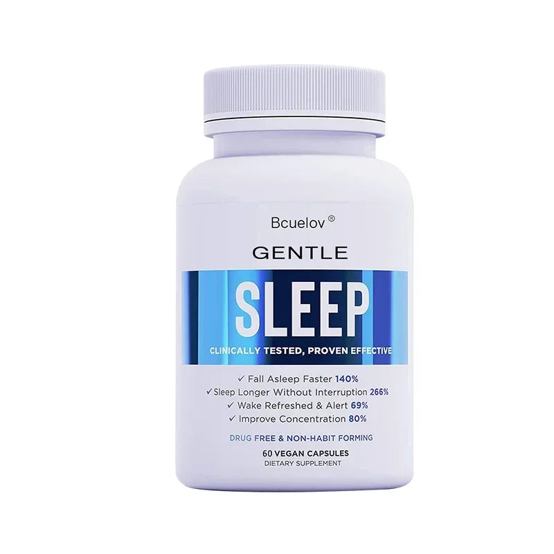 Adult Sleep Supplement Melatonin 5mg, with Magnesium Glycinate, Valerest & Ashwagandha, Helps Relax and Promote Natural Sleep