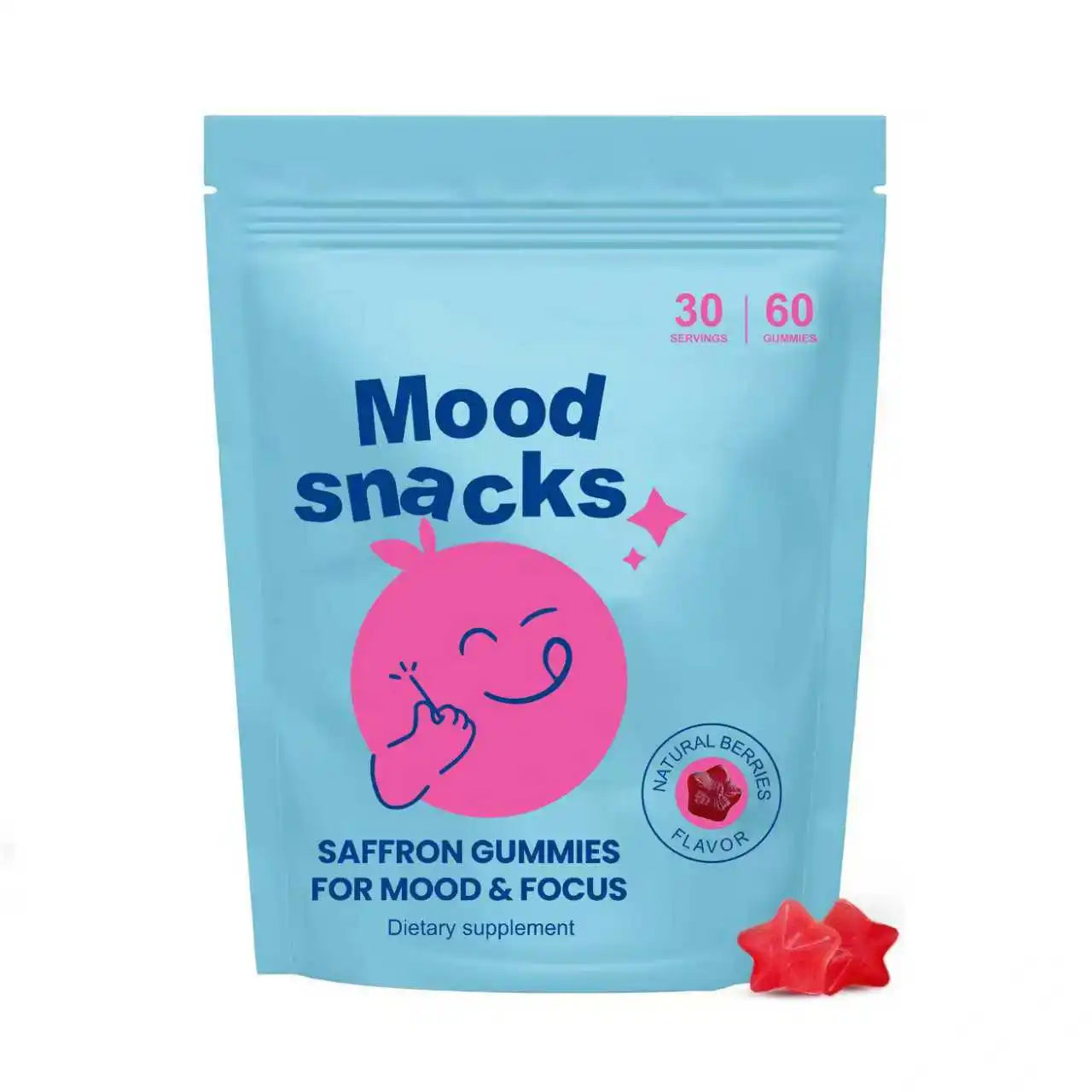 Saffron Gummies for Kids Mood Supplement, Kids Mood Boost Vegan Vitamin Gummy: Calming Magnesium Citrate Supplement for Children