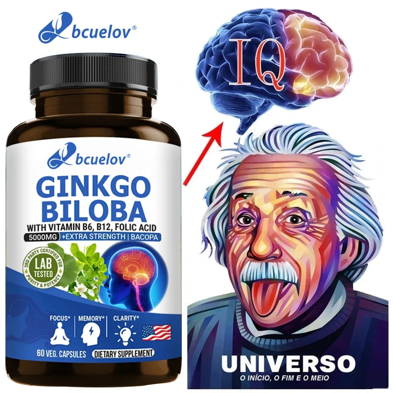 Advanced Nootropic Brain Booster Supplement  Improves Memory,Enhances Focus,Boosts Nerve Energy & IQ Health Vitamins B12, B6