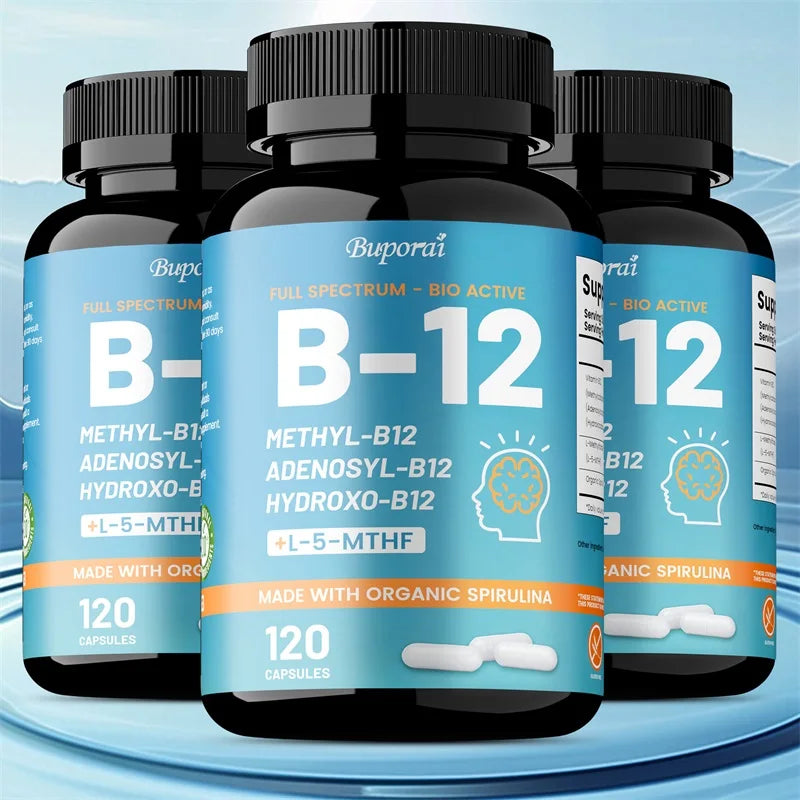 Vitamin B12 - Supports Energy, Focus, Mood, Improves Energy Levels, Thinking, Nervous System, Relieves Fatigue