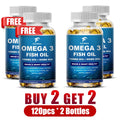 Buy 1 Get 1 Free! Omega 3 Fish Oil Capsules, Supports Heart Health Supplements Rich DHA EPA Fish Oil Capsules Improve Bad Mood