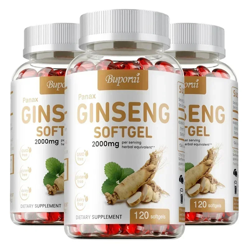 Red Panax Ginseng Supplement - Supports Energy Production, Immune Health, Physical Performance, Memory, Antioxidant Protection