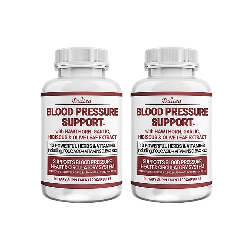 Daitea Circulatory Health Support Supplement with Hawthorn, Garlic and Olive Leaf Extracts - For Heart Support - 120 Capsules