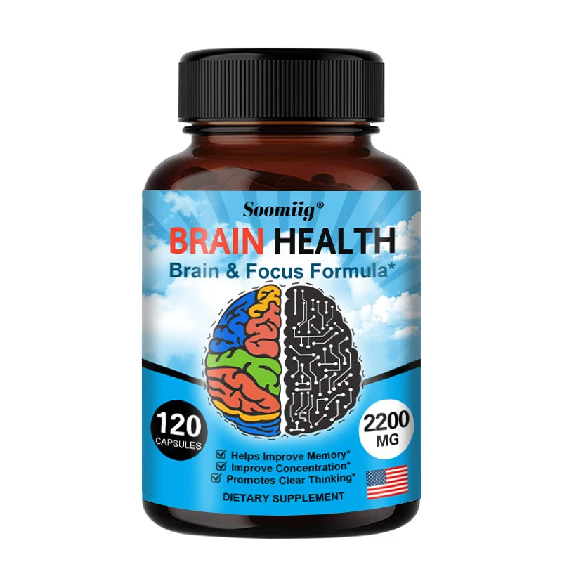 Ginkgo Biloba Capsules 1200mg, Supports Memory, Brain Function and Mental Alertness, Brain Health Supplement, 30/60/120 Capsuels