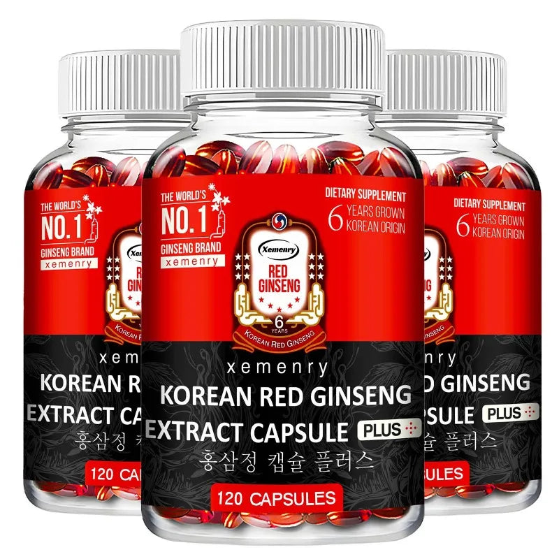 Korean Red Ginseng Supplement - Relieve Stress, Improve Mood, Boost Brain Function, and Strengthen The Immune System