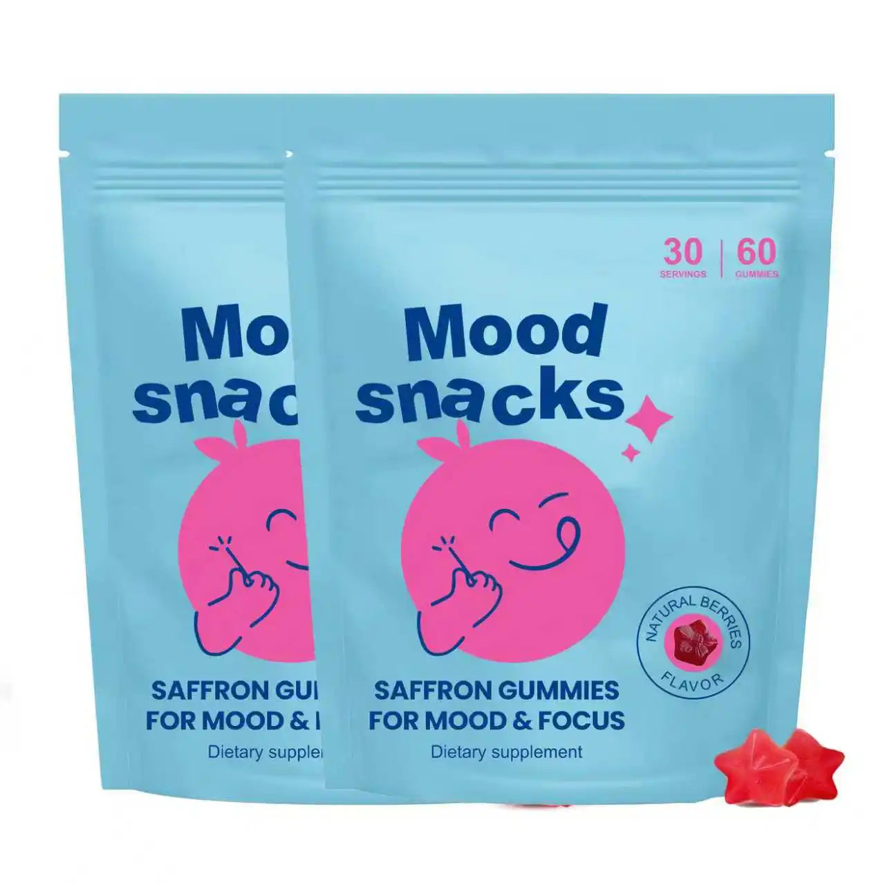 Saffron Gummies for Kids Mood Supplement, Kids Mood Boost Vegan Vitamin Gummy: Calming Magnesium Citrate Supplement for Children