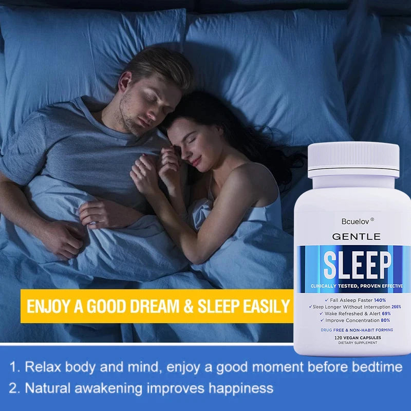 Adult Sleep Supplement Melatonin 5mg, with Magnesium Glycinate, Valerest & Ashwagandha, Helps Relax and Promote Natural Sleep