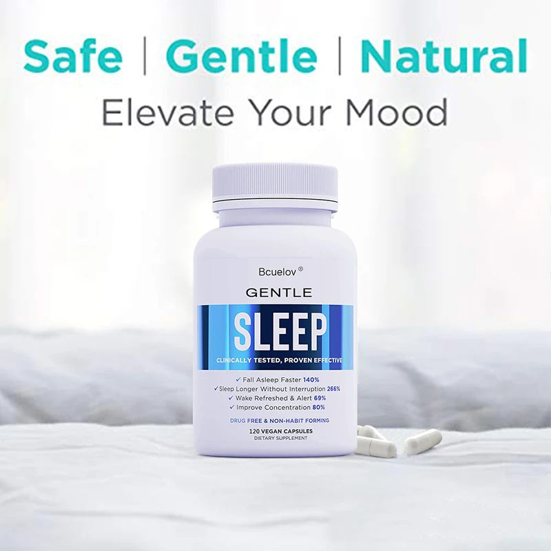 Adult Sleep Supplement Melatonin 5mg, with Magnesium Glycinate, Valerest & Ashwagandha, Helps Relax and Promote Natural Sleep